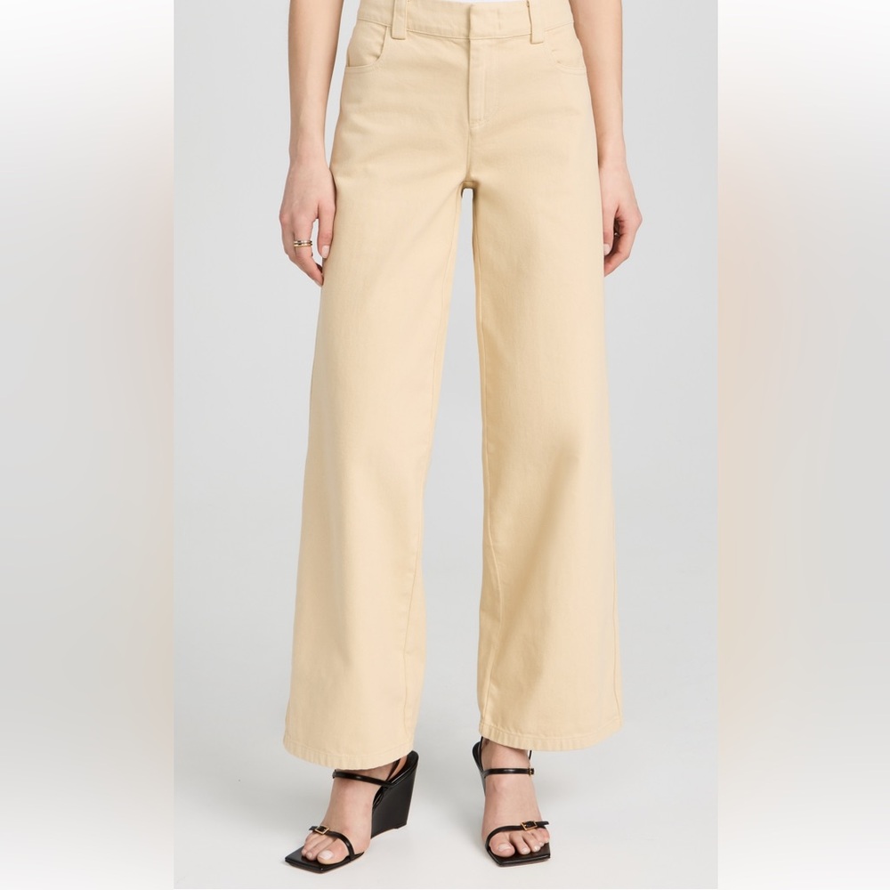 VINCE Washed Twill Wide Leg Pants